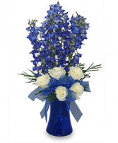 Brilliant Blue Bouquet of Flowers